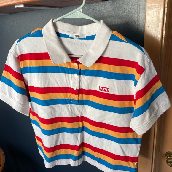 Vans cropped polo shirt, size Large. - Picture 5 of 7
